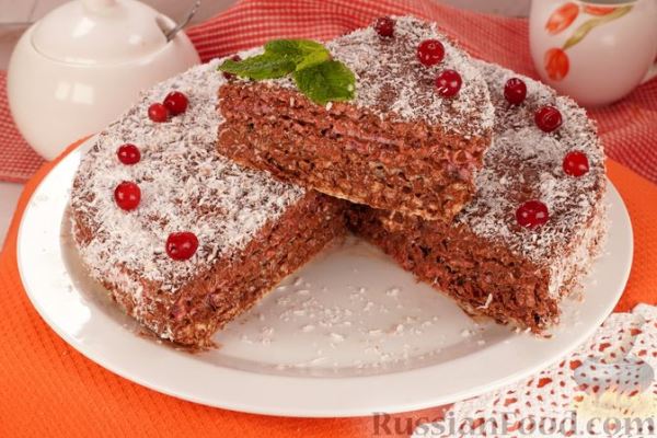 Вафельный торт с шоколадным кремом