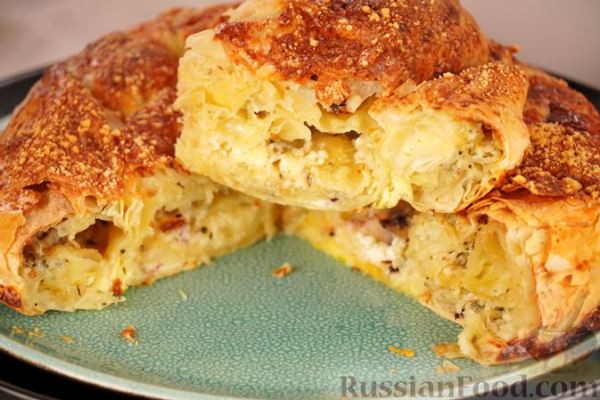 Вертута «Четыре сыра» из теста фило