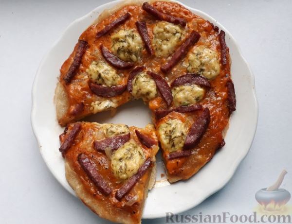 Пицца на пивном тесте (в мультиварке)