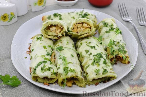 Картофельные рулетики с курицей