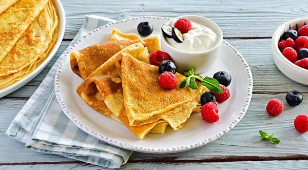 Очень вкусные тонкие блины с дырочками на ряженке