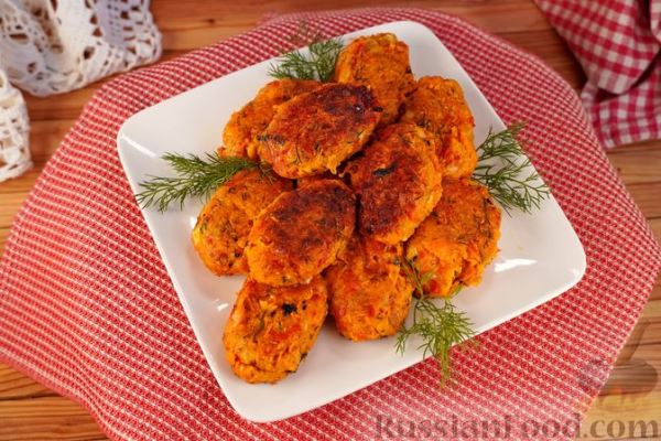 Морковные котлеты со сладким перцем и сыром